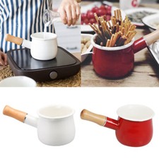Small Milk Pan With Wooden Handle Non-Stick Pot Saucepan 550ml