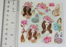 Violette Stickers - Butterfly GIRL - 4x4 Square Sticker Sheet RETIRED K37