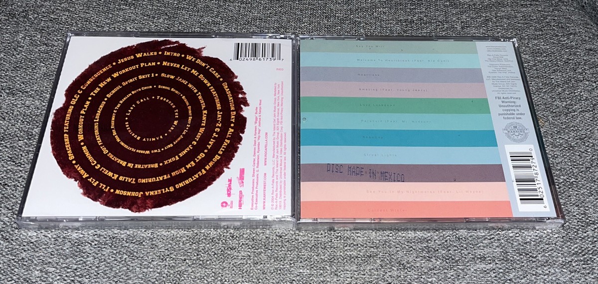 Kanye West 2 CD Lot The College Dropout, 808s & Heartbreak