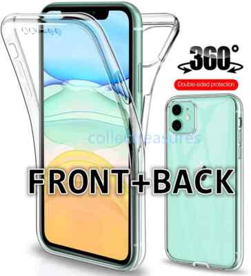 360 Clear Case für iPhone 17 15 16 Pro 14 Pro Max PLUS Full Cover Silikon