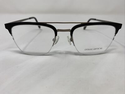 Otego Optical PULASKI C3 50-18-140 Gunmetal Half Rim Eyeglasses Frame ID90