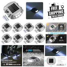 Elegant 8-Pack Solar LED Deck & Driveway Lights - Waterproof Outdoor Safety