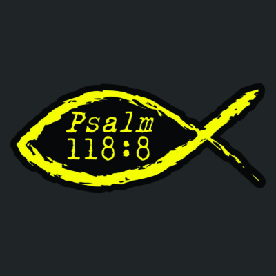 700-234 Psalm 118:8 Carpet Graphic Decal Sticker for Fishing Bass Boats