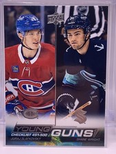 2022-23 Upper Deck Series 2 Young Guns Checklist #500 Slafkovsky & Wright