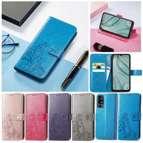 Card Wallet Leather Phone Case Cover For TCL Stylus 40 SE HTC Fair Vodafone Tone