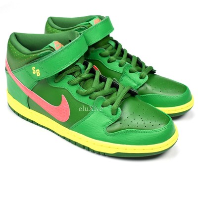 NWT Nike Dunk Mid Pro SB Watermelon Sneakers Lucky Green 2013 DS 10.5  AUTHENTIC | eBay