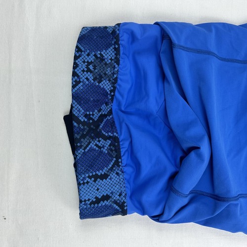 Lululemon Super Sport Tank top 2 Pipe Dream Blue Snake Print built in bra - Picture 14 of 18