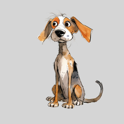 10'' Width DTF Print Sheet Ready To Press Heat Transfer Funny Dog Beagle 2065