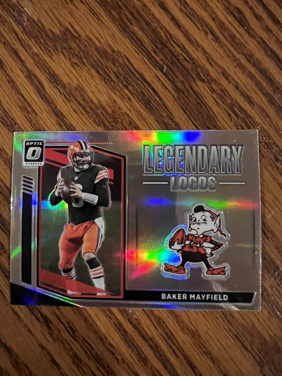 2021 Donruss Optic Legendary Logos Silver Holo Baker Mayfield Cleveland Browns
