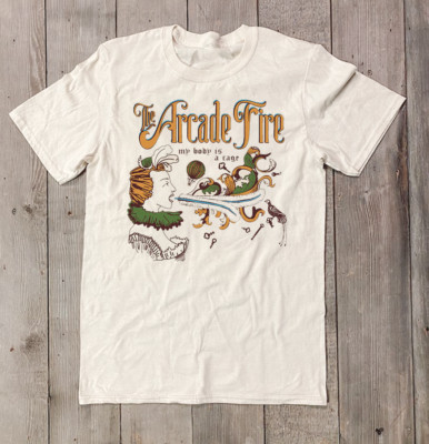 Arcade Fire My body is a cage Adult Unisex Tee Short Sleeve Shirt MC027