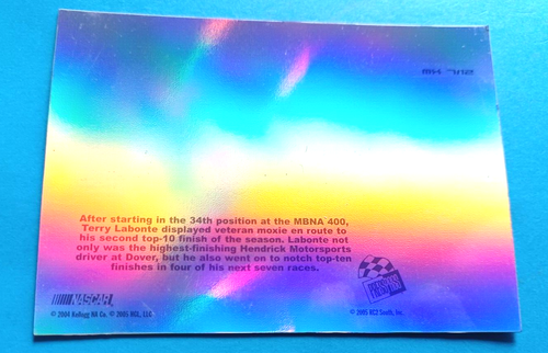 2005 PRESS PASS ECLIPSE TERRY LABONTE #MX 7 MAXIM ACETATE INSERT - Picture 2 of 3