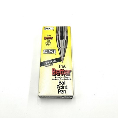 Pilot Better Ball Point Stick Pen Fine Point Black Ink #BP-S 10 in box