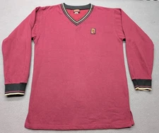 Vintage Dunkin Donuts Employee V-Neck Sweatshirt Pullover Men's Size Medium 