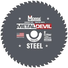 Morse Metal Devil 9" Circular Saw Blade Carbide Tipped Steel Cutting 1 Pack