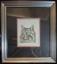 Predator Signed Limited Edition Etching By Taryn Wise #53/200 Framed Certificate