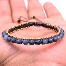 Beeren Of Twilight ~ Natürlich Iolite Artisan Hergestellt Perlen Makramee