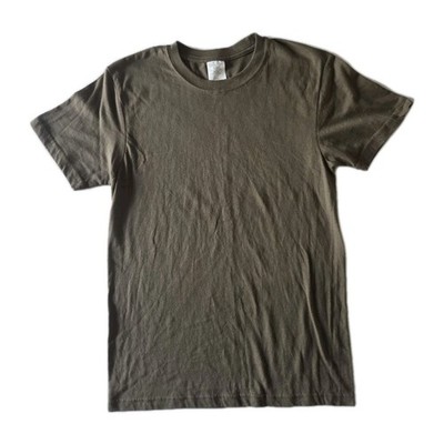Olive Green Basic Tee Minimalist Capsule Wardrobe Normcore T Shirt XS