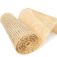 24" Width Rattan Cane Webbing Roll 2 Feet Hexagon Weave Fabric 2