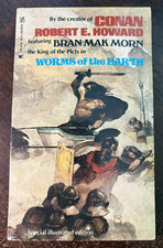 WORMS OF THE EARTH Bran Mak Morn - Robert E Howard (1975) Zebra Paperback 1st VG