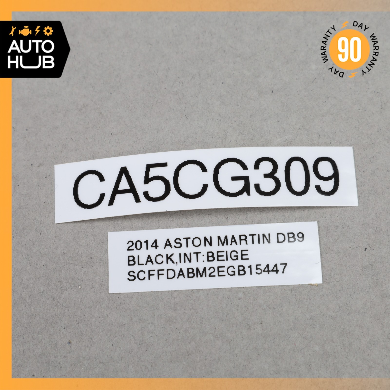 08-18 Aston Martin DB9 Vanquish Rear Side Seat Belt Beige 4G43611B68CFW OEM 22k