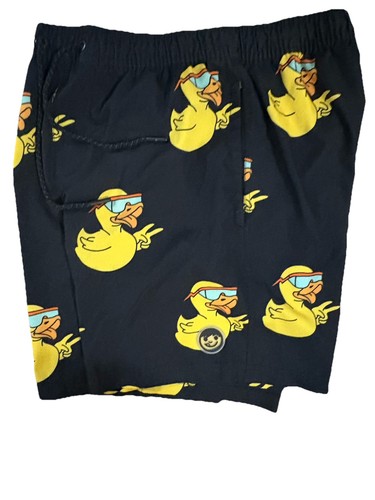 Neff Men’s Sz Large Black Rubber Ducky  Print Board Shorts Swim Trunks Shorts - Picture 4 of 4
