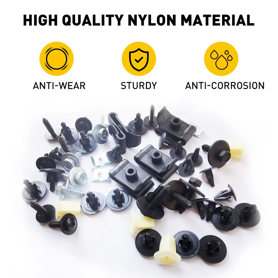 Clip de tornillo de tuerca de perno de carrocería protector contra salpicaduras de motor de automóvil para Toyota 50/100/150/200/250x Foto 3 de 4