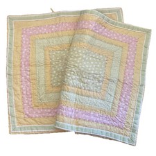 Pottery Barn Kids Polka Dots Euro Sham Quilted Patchwork Baby Girl Set Of 2