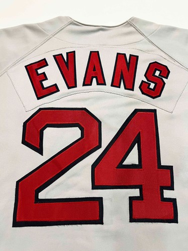 Vintage Russell Athletic MLB Boston Red Sox EVANS #24 Jersey Sz 44 Gray USA Sewn - Picture 5 of 7
