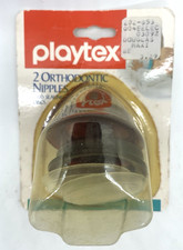 Playtex Orthodontic baby nipples 2 pk VTG Vintage 1991 READ
