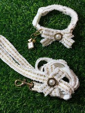 Adjustable Collar and Leash for pets, Cat and Dogs Accessories Luxury Style