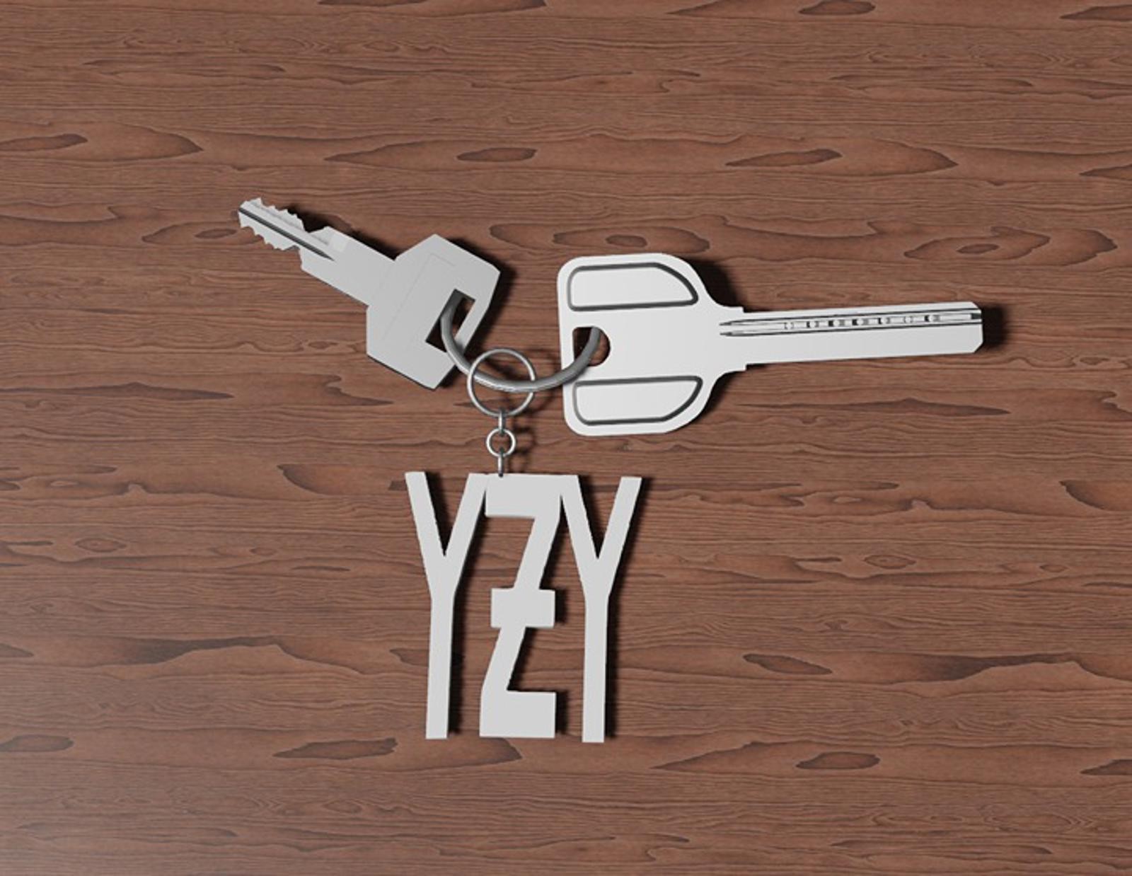 Kanye West Adidas Yeezy Logo Keychain