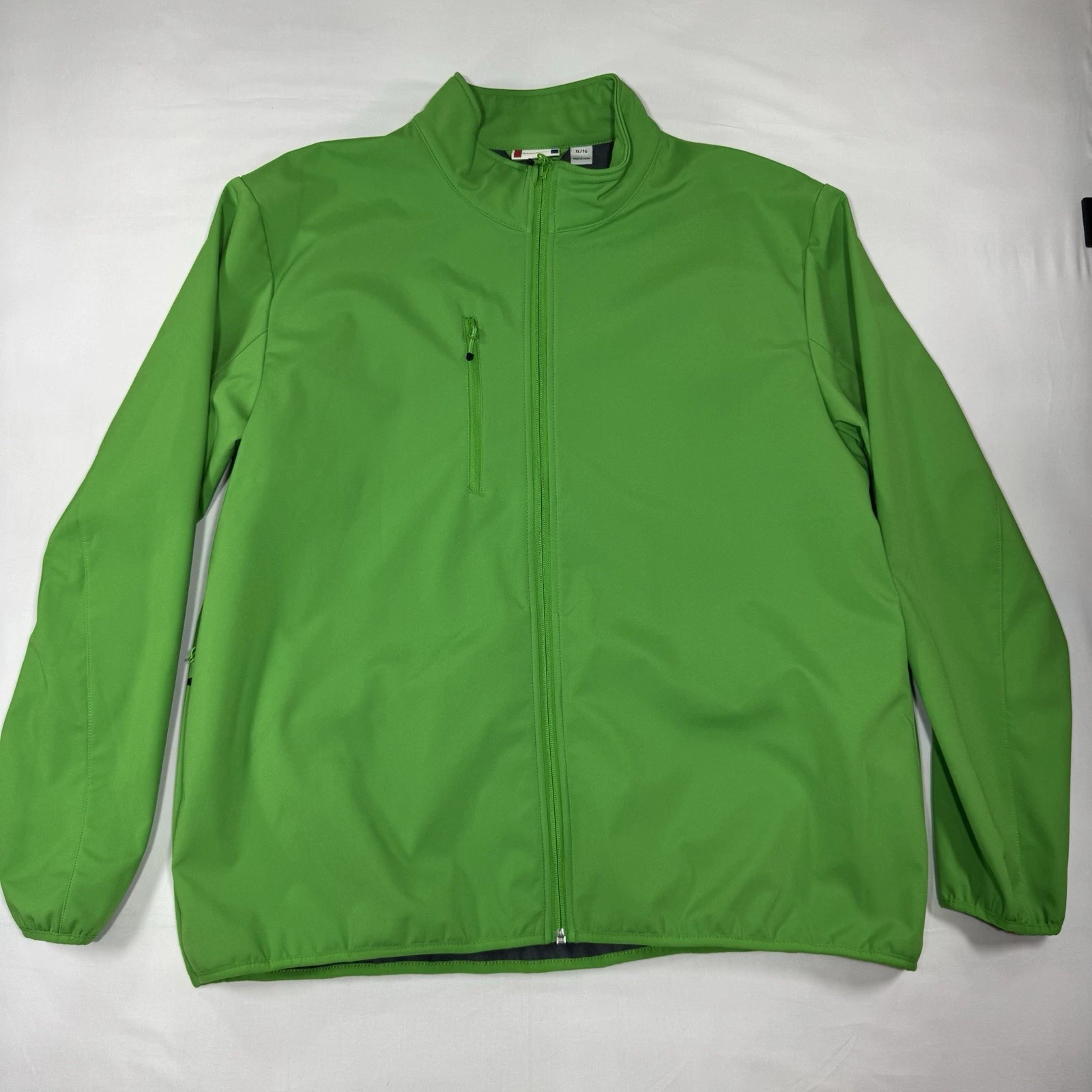 Clique Trail Softshell Jacket Lined Green Mens Size XL Zip Pockets