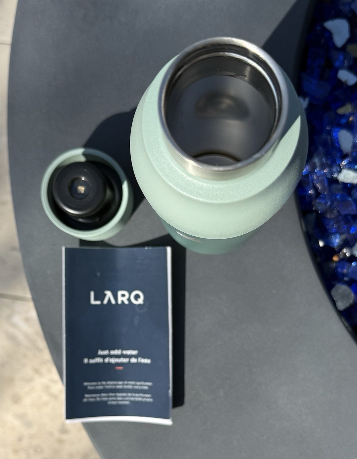 LARQ APPLE Purification Self Cleaning Water Bottle 17oz 500ml Eucalyptus NEW**
