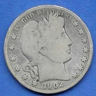 1902o BARBER HALF DOLLAR, OVER 100 YEARS OLD!!!