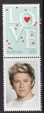 ONE DIRECTION BAND - NIALL HORAN with 60c Love stamp at Top