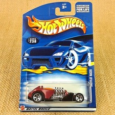 2002 Hot Wheels #238 Saltflat Racer Maroon Mainline Chrome 5SP