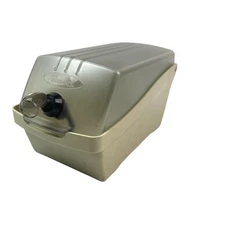 Fellowes Vintage 3.5” Floppy Disk Storage Box with Lock & Key Beige Plastic Case