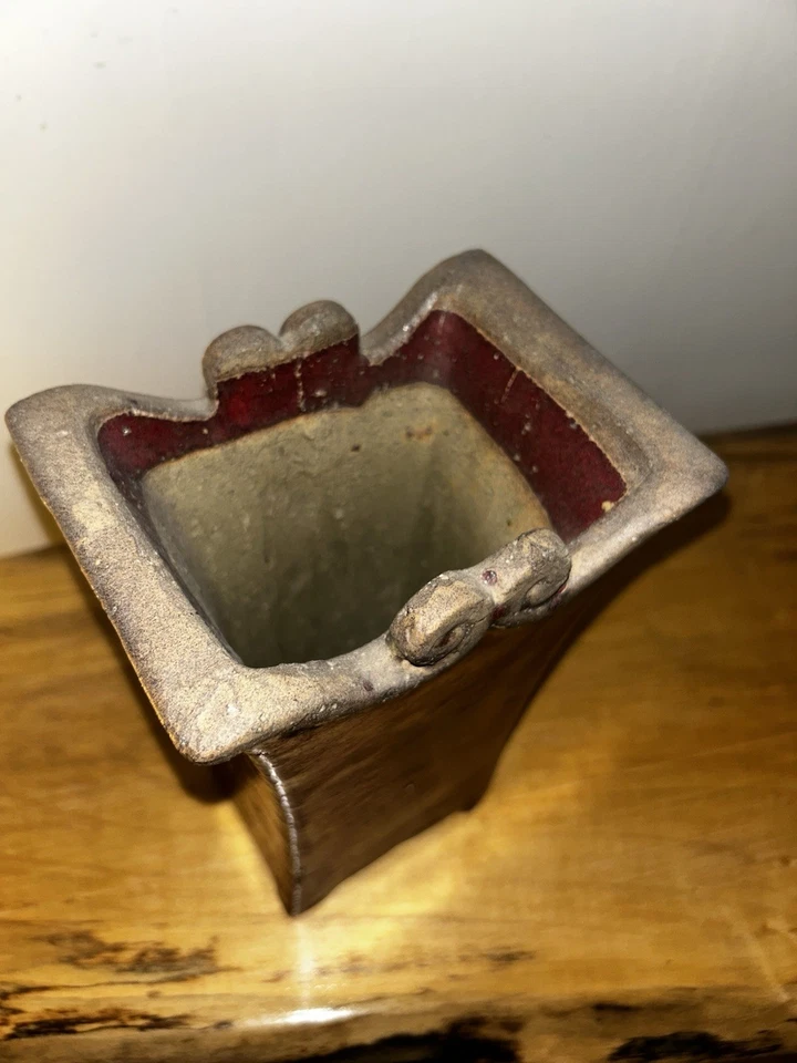 10,2" orientalische Terrakotta schwere rote Ton Fengshui Flasche Vase - Bild 3 von 4