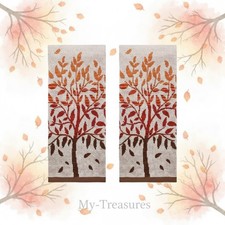 NEW Fall Harvest Tree Hand Towel Set of 2 Autumn Kitchen Bath Decor