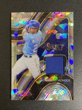 2021 Panini Select Swatches Adalberto Mondesi SS-AM Cracked Ice Prizm /25 Royals