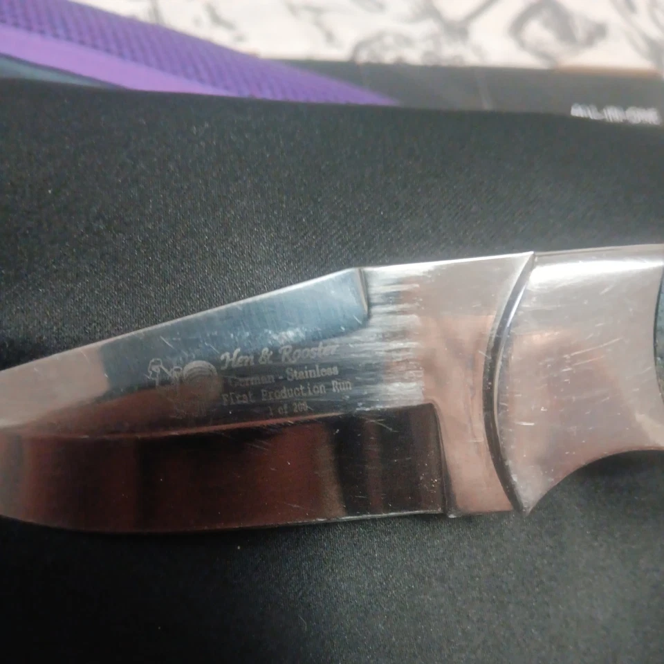 Hen & Rooster SPAIN RARE "1st PRODUCTION" Fixed Blade Green Stag Knife 5030GLS - Image 3 of 4