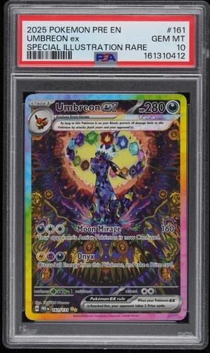 2025 POKEMON PRE EN-PRISMATIC EVOLUTIONS #161 UMBREON EX PSA 10