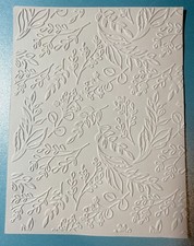 EMBOSSING CARD FRONTS SET OF 8 White Embossing folders "Wild Flower" 433