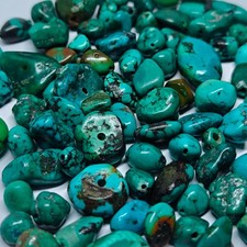 Natural Turquoise Rough Tibetan Loose Tumble Nugget Beads Gemstone 100 CT