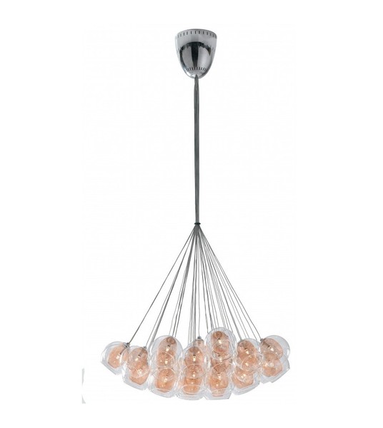 Pendelleuchte HäNgeleuchte HäNge Deckenleuchte Metall Glas Kupfer145Cm Ø.77 Cm-image