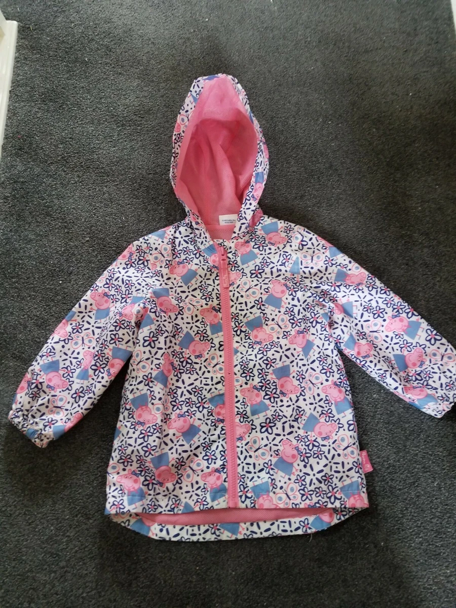 Nutmeg Peppa Pig Rain Coat 3 4 Years Pink Blue Girls