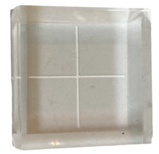 Acrylic Block Mount Stamping Square Grid Marked Lines Tiny 1 inch