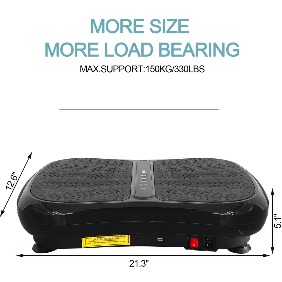 Whole Body Exercise 3D Vibration Platform Plate Fitness Massager Machine Slim - Image 3 of 4
