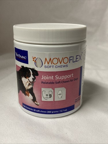 MovoFlex Virbac Hip Joint Support Chews 60Ct. for Dogs over 80lbs EXP 9/2025