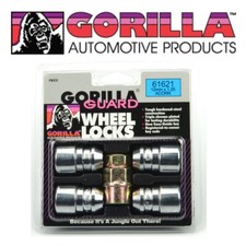 Gorilla Guard Chrome Wheel Locks 12mmx1.25 Bulge Acorn 12x1.25 Lug Nut 61621
